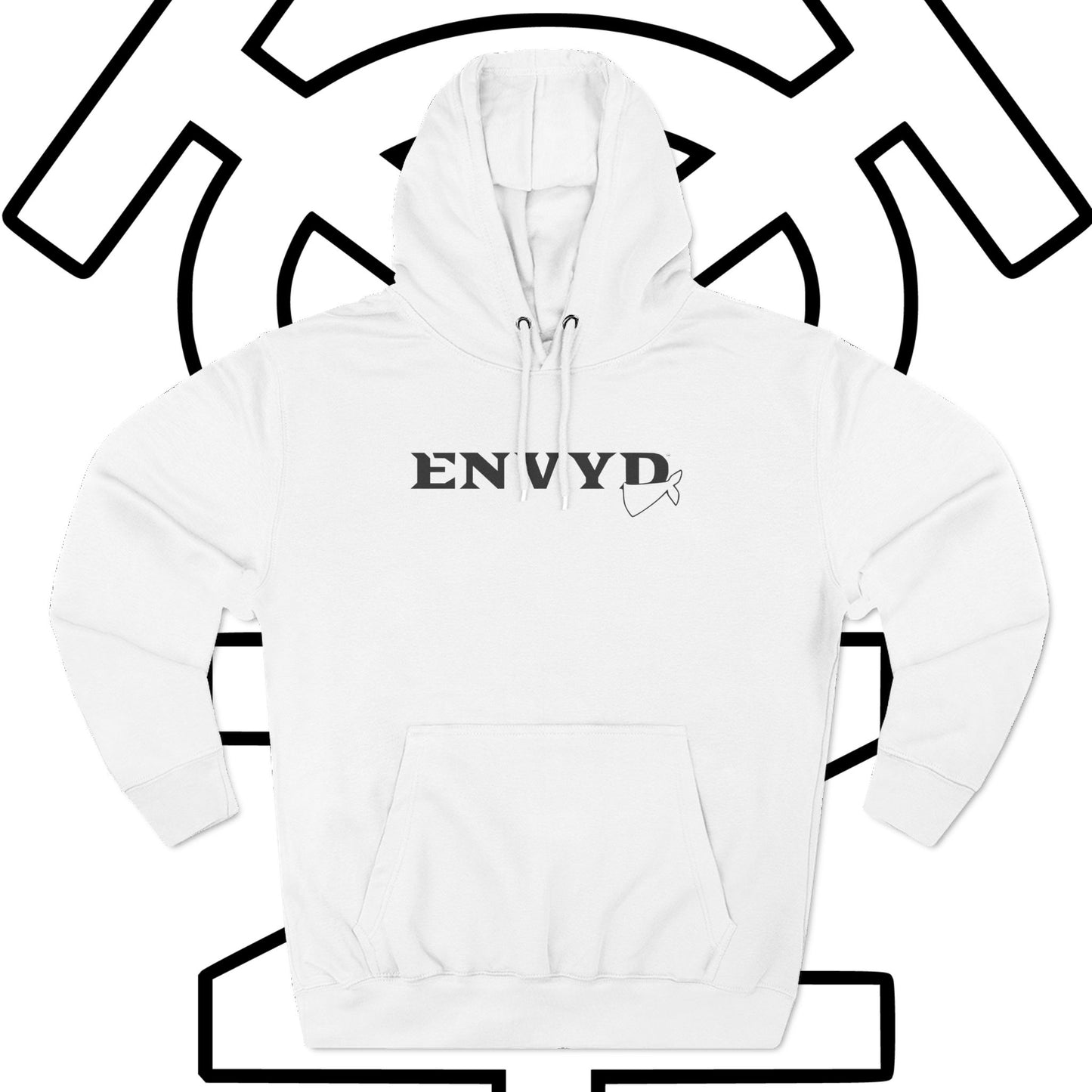 Three-Panel Fleece Hoodie - "ENVYD I YONA"