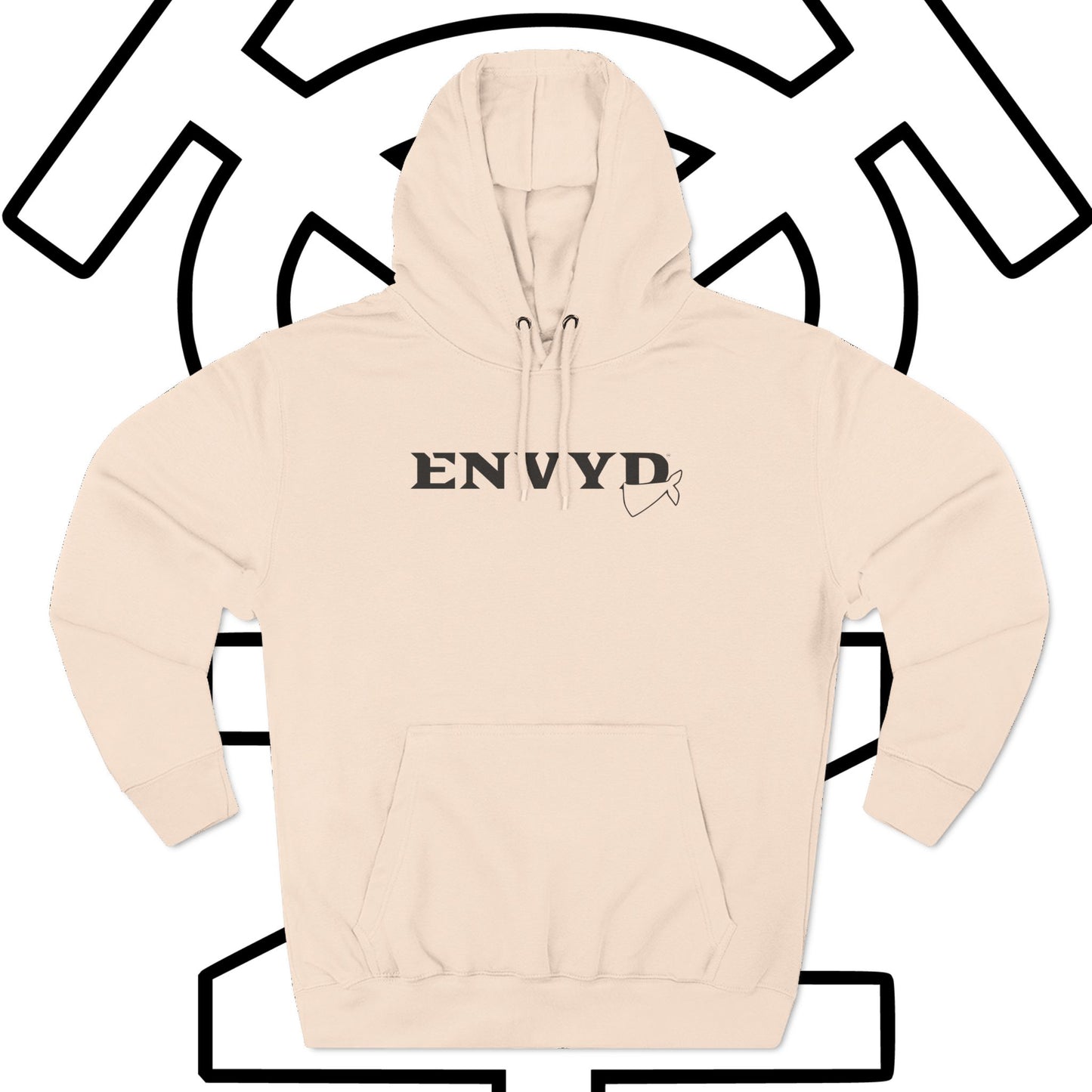 Three-Panel Fleece Hoodie - "ENVYD I YONA"