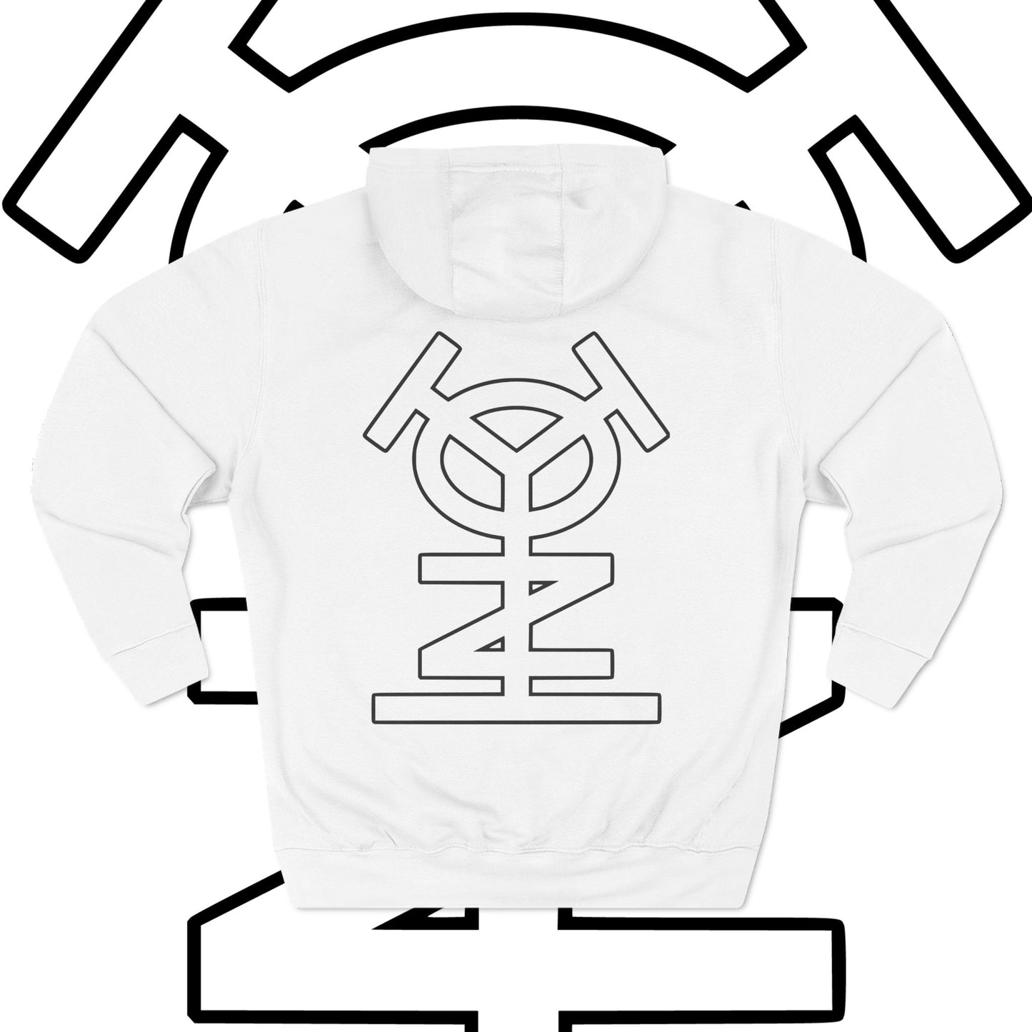 Three-Panel Fleece Hoodie - "ENVYD I YONA"